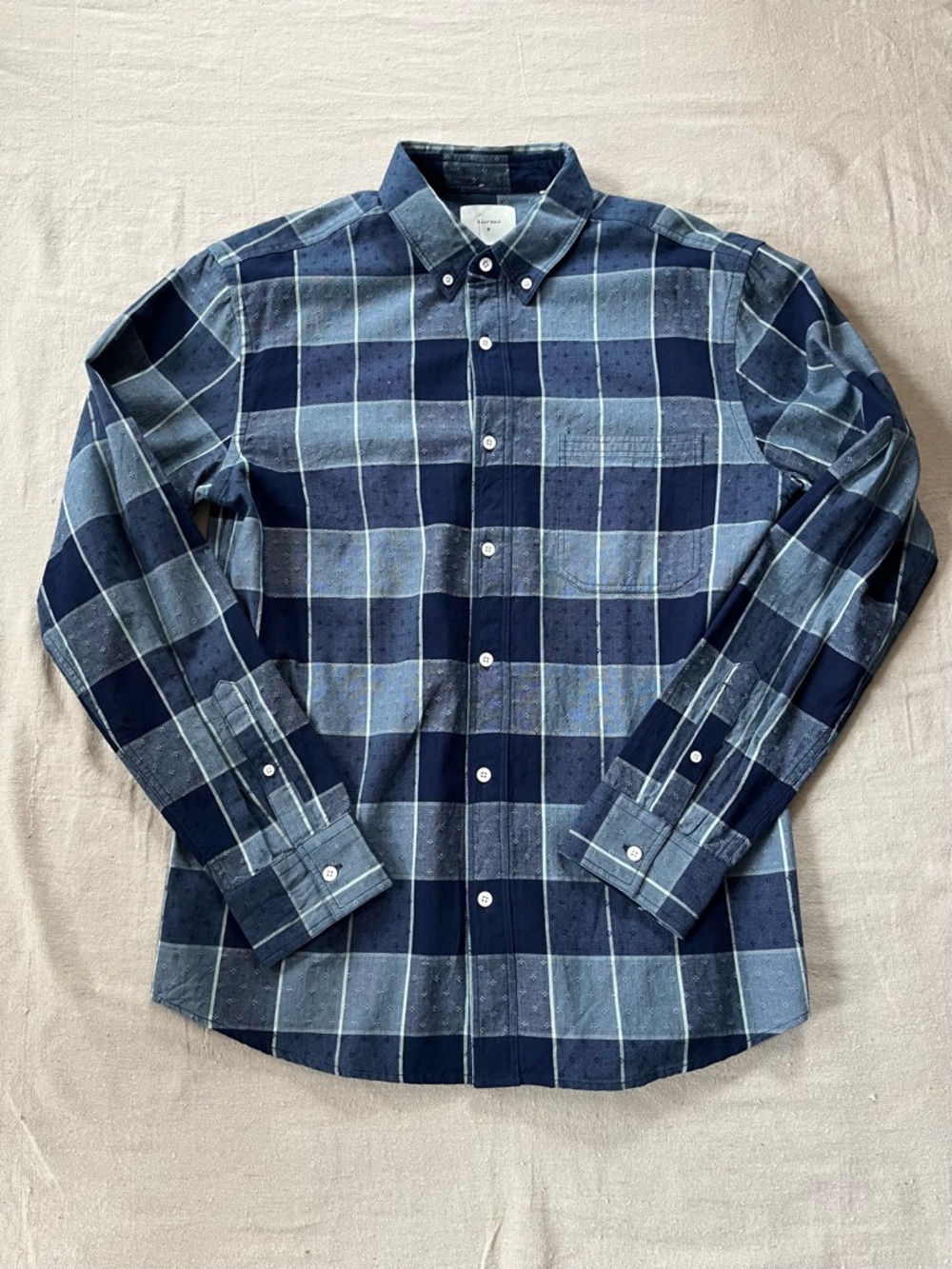NWOT Billy Reid Men’s Cotton Donny Tuscumbia Long Sleeve Button Down Shirt